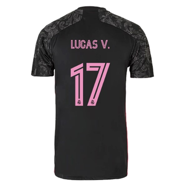 Camiseta Real Madrid Tercera Equipación NO.17 Lucas V. 2020-2021 Negro